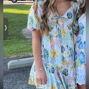 Blushing brunette boutique dress